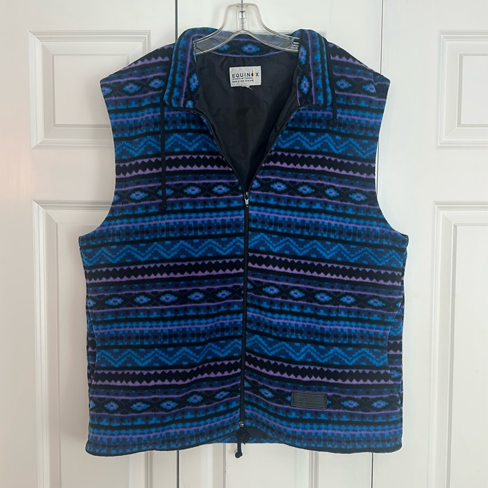Vintage RARE Equinox season of change fleece vest made in New Zealand